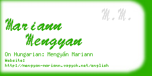 mariann mengyan business card